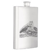 Wolf en Raven, zwart-wit Flacon (Rechts)