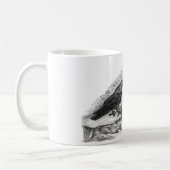 Wolf en Raven, zwart-wit Koffiemok (Links)