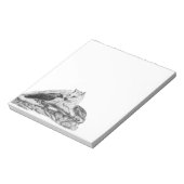 Wolf en Raven, zwart-wit Notitieblok (Linkerzijde)