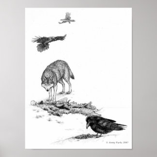 Wolf en Ravens Prints
