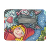 Wolf en Red Riding Hood MAGNET *Aanpassen Magneet (Horizontaal)