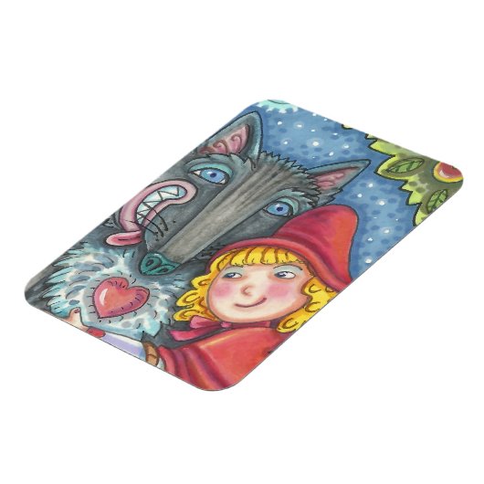 Wolf en Red Riding Hood MAGNET *Aanpassen Magneet (Linkerzijde)