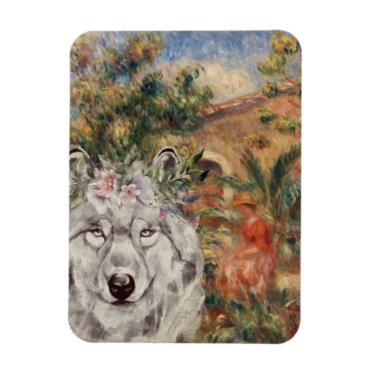 Wolf en Renoir's Farmhouse Magneet (Verticaal)