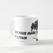 Wolf en slogan cup art koffiemok (Voorkant links)