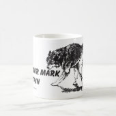 Wolf en slogan cup art koffiemok (Center)