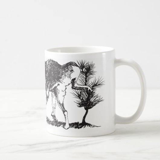 Wolf en slogan cup art koffiemok (Rechts)
