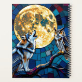 Wolf en Uil Levendig en Kleurrijk Persoonlijk Planner (Achterkant)