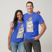 Wolf en vogel grappig t-shirt (Unisex)
