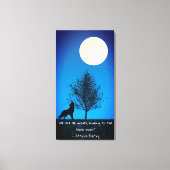 Wolf en volle maan canvas wandkunst afdruk (Voorkant)