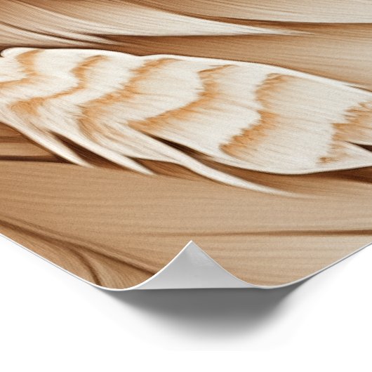 Wolf en vrouw in veren poster (Hoek)