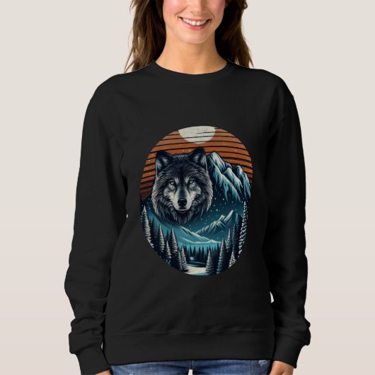 Wolf en winter trui (Voorkant)