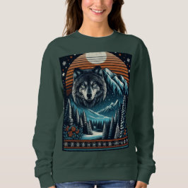 Wolf en winter trui