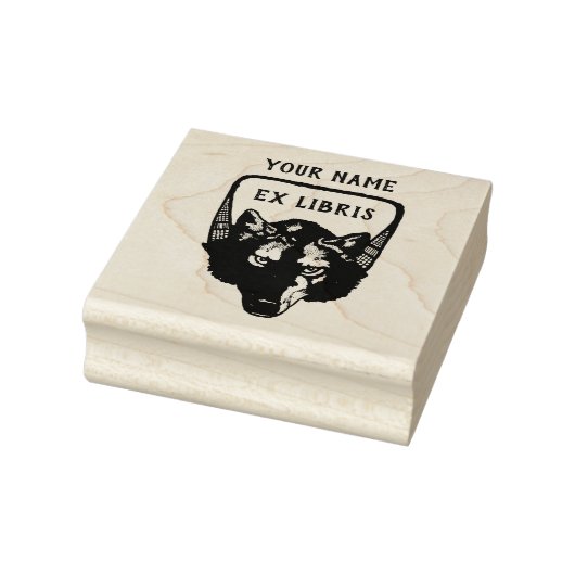  Wolf Ex Libris Bookplaat Rubberstempel (Stempel)