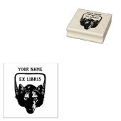  Wolf Ex Libris Bookplaat Rubberstempel (Gestempeld)