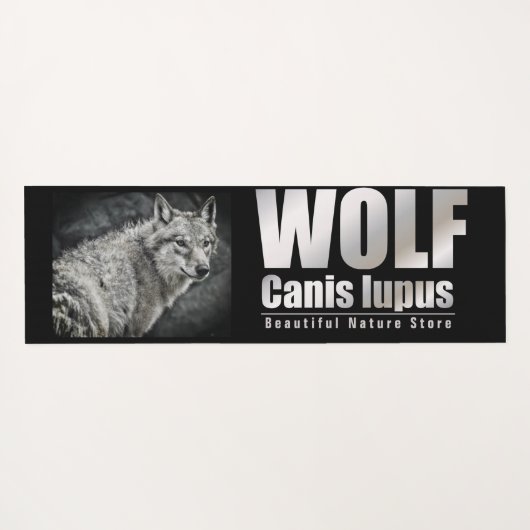 WOLF [Extra Long Yoga Mat] Yogamat (Achterkant (horizontaal))