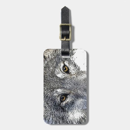 Wolf Eyes Artwork Bagagelabel (Voorkant verticaal)
