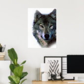 Wolf Eyes Artwork Freedom Poster (Thuiskantoor)