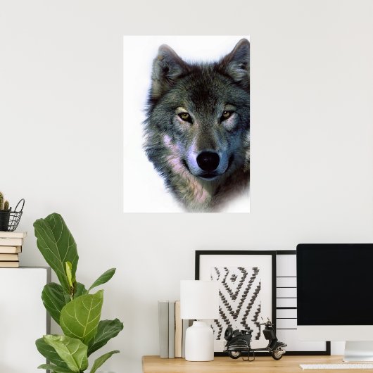 Wolf Eyes Artwork Freedom Poster (Thuiskantoor)