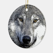 Wolf Eyes Artwork Keramisch Ornament (Links)