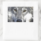 Wolf Eyes Artwork Rechthoekige Sticker (Tas)