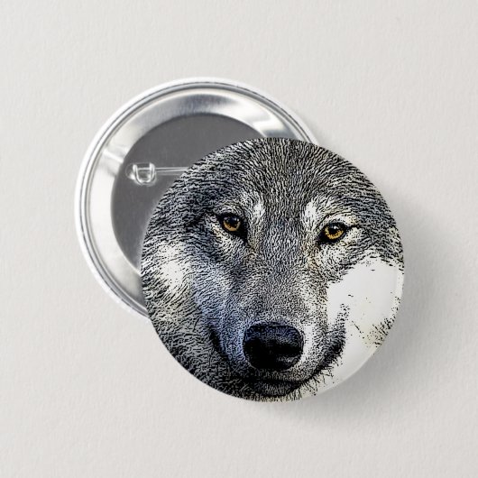 Wolf Eyes Artwork Ronde Button 5,7 Cm (Voorkant /achterkant)