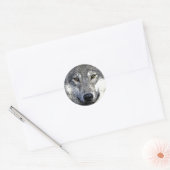 Wolf Eyes Artwork Ronde Sticker (Envelop)