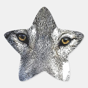 Wolf Eyes Artwork Ster Sticker