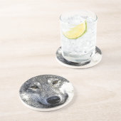 Wolf Eyes Artwork Zandsteen Onderzetter (Zijkant)