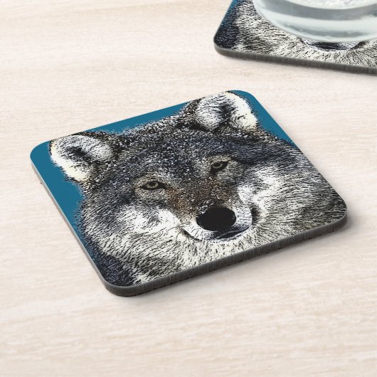 Wolf Eyes Bier Onderzetter (Linkerzijde)