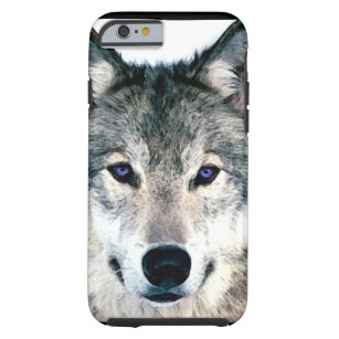 Wolf Eyes bij bossen bij wilde natuur Tough iPhone 6 Hoesje