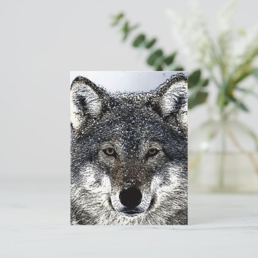 Wolf Eyes Briefkaart (Staand voorkant)