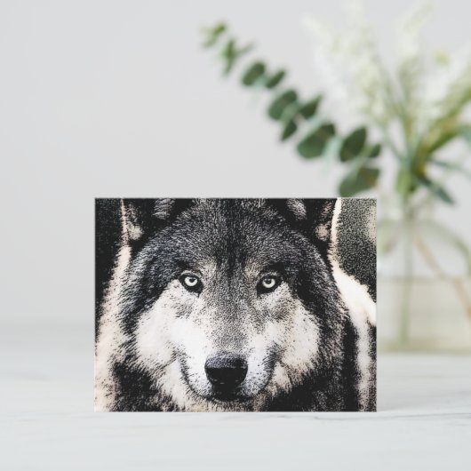 Wolf Eyes Briefkaart (Staand voorkant)