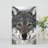 Wolf Eyes Briefpapier (Staand voorkant)