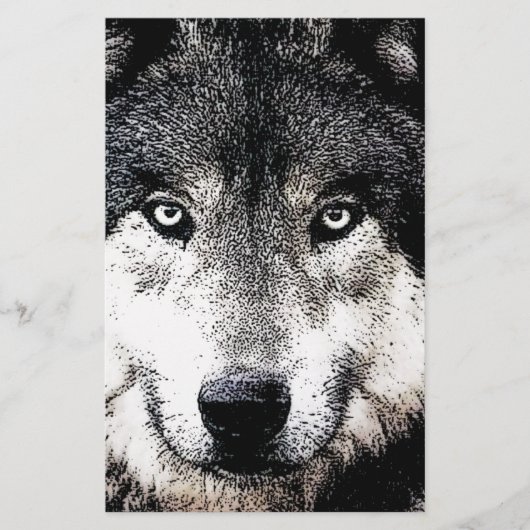 Wolf Eyes Briefpapier (Voorkant)