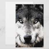 Wolf Eyes Briefpapier (Voorkant / Achterkant)