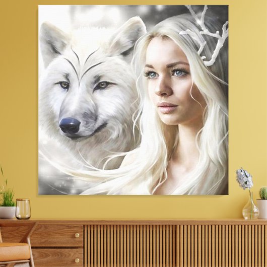 Wolf Eyes Canvas Afdruk (Insitu (Woonkamer))