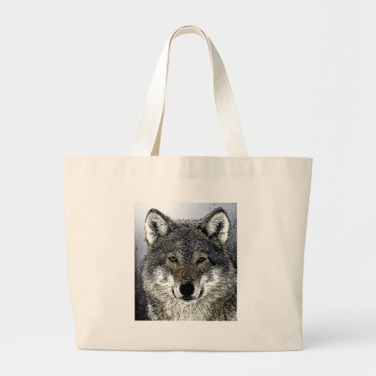 Wolf Eyes Grote Tote Bag (Voorkant)