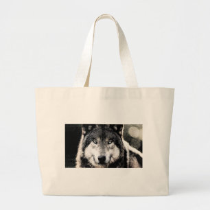 Wolf Eyes Grote Tote Bag