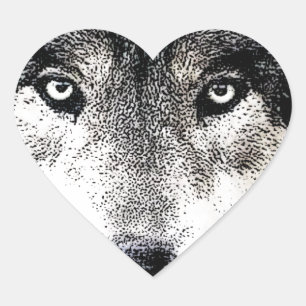 Wolf Eyes Hart Sticker
