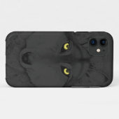 Wolf Eyes II (gele ogen) - grijs Case-Mate iPhone Case (Achterkant (horizontaal))