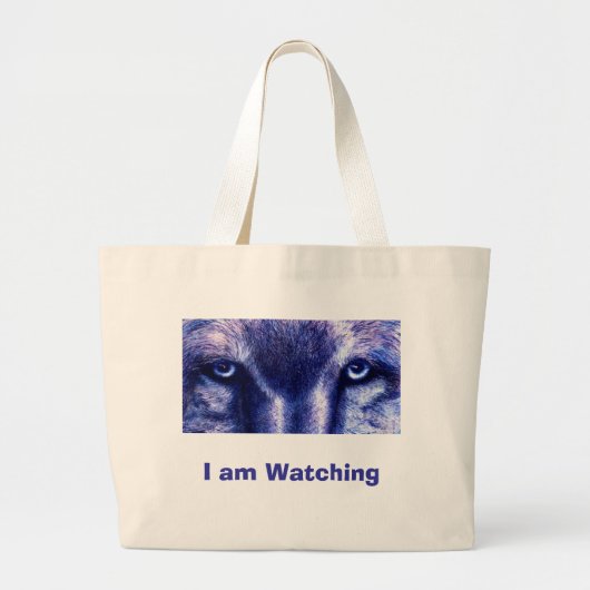 Wolf Eyes, ik kijk, Bag Grote Tote Bag (Voorkant)