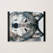 Wolf Eyes in bossen wild natuur animal Print Legpuzzel (Horizontaal)