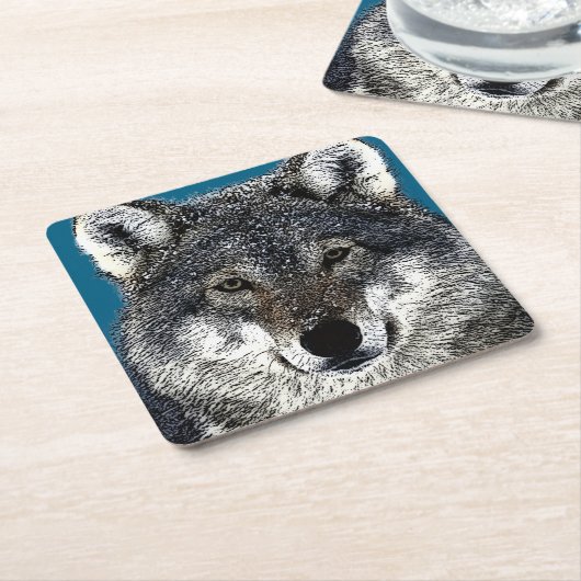 Wolf Eyes Kartonnen Onderzetters (Schuin)