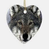 Wolf Eyes Keramisch Ornament (Rechts)
