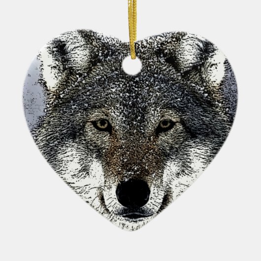 Wolf Eyes Keramisch Ornament (Voorkant)