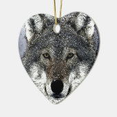 Wolf Eyes Keramisch Ornament (Links)