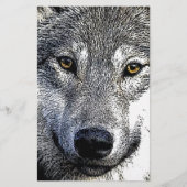 Wolf Eyes Kunstwerk Briefpapier (Voorkant)