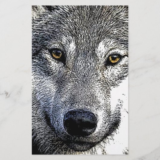 Wolf Eyes Kunstwerk Briefpapier (Voorkant)