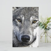 Wolf Eyes Kunstwerk Briefpapier (Staand voorkant)