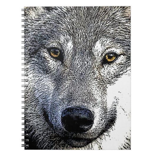 Wolf Eyes Kunstwerk Notitieboek (Voorkant)